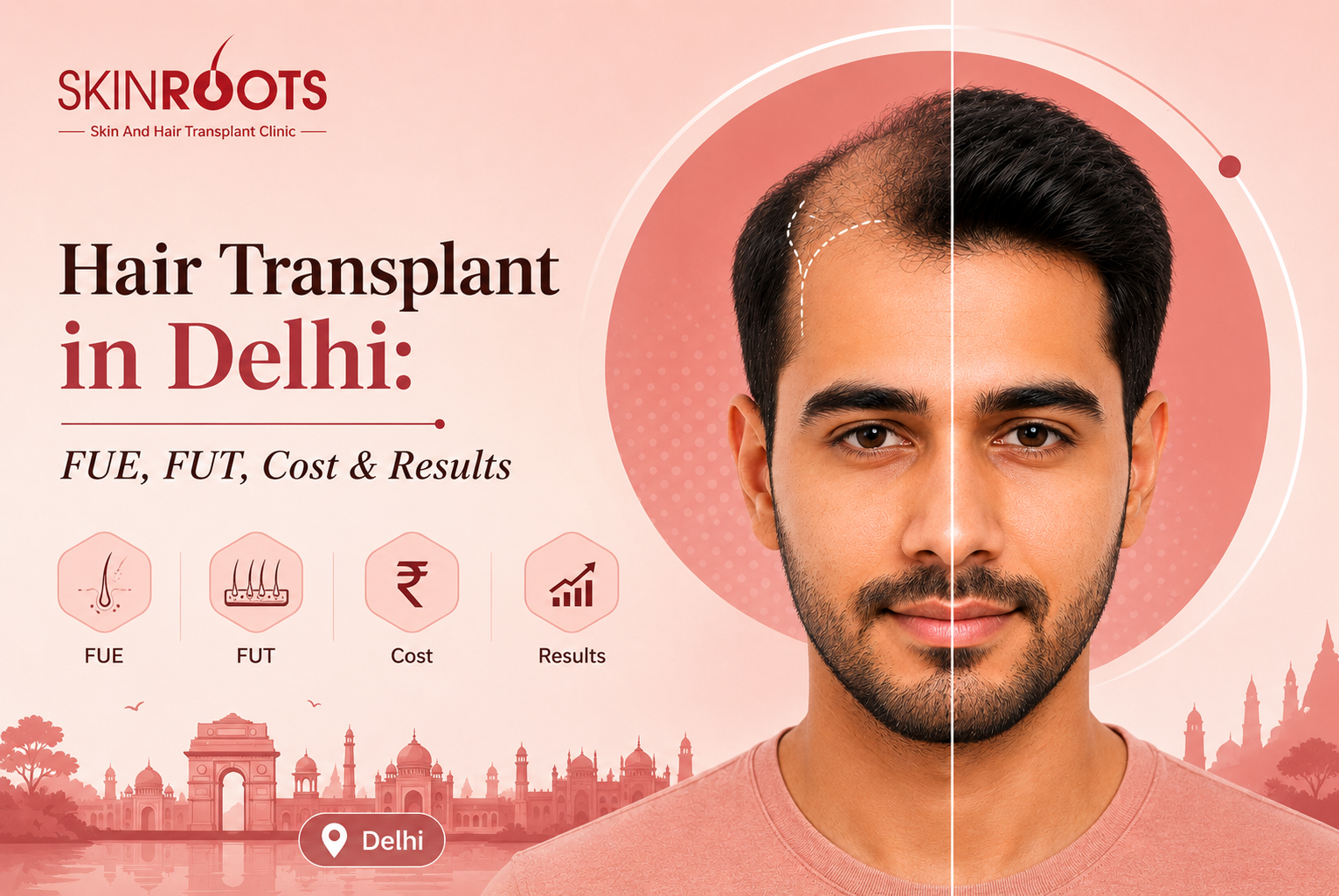 Hair Transplant in Delhi: FUE, FUT, Cost & Results